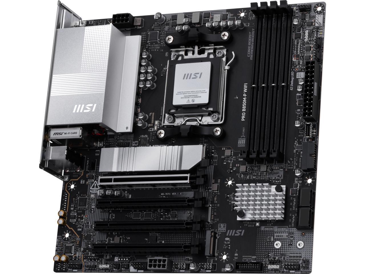 MSI PRO B850M-P WIFI AM5 AMD B - Am5 Micro Atx Pcie 5.0 Motherboard recension och pris