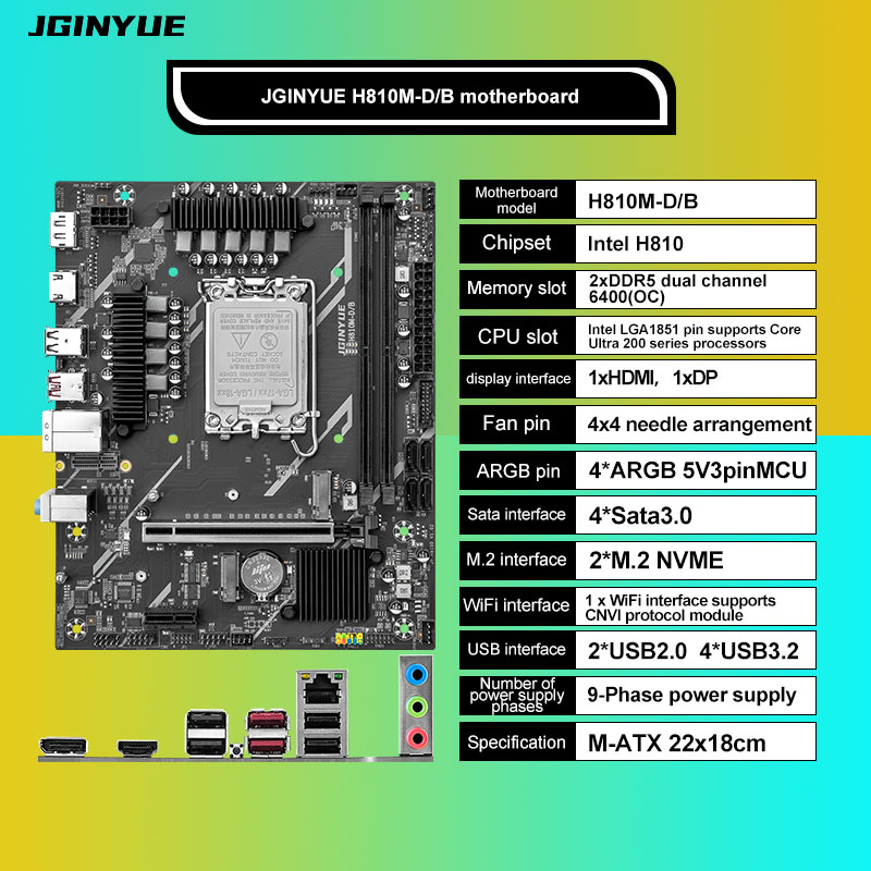H810 Intel LGA1851 DDR5 micro- - Lga1851 Gaming Motherboard recension och pris